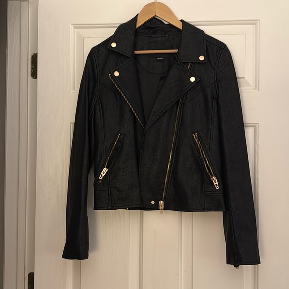 Blank NYC Faux Leather Moto Jacket, Size Medium - Picture 1 of 9